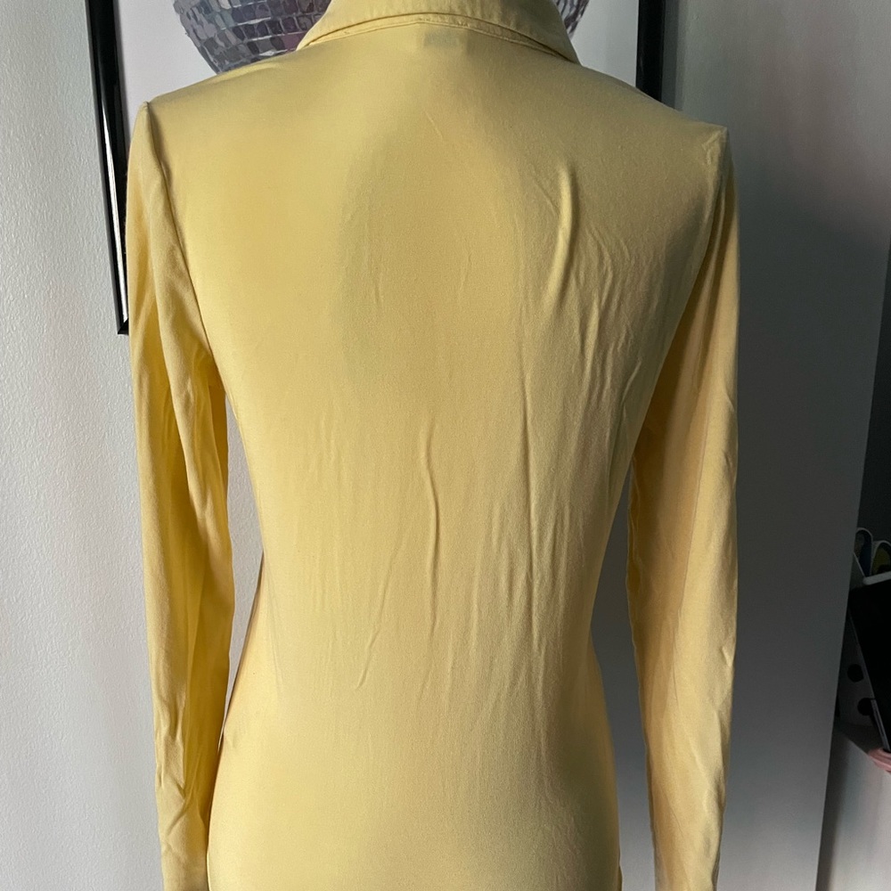 Yellow Button Down Blouse - image 2